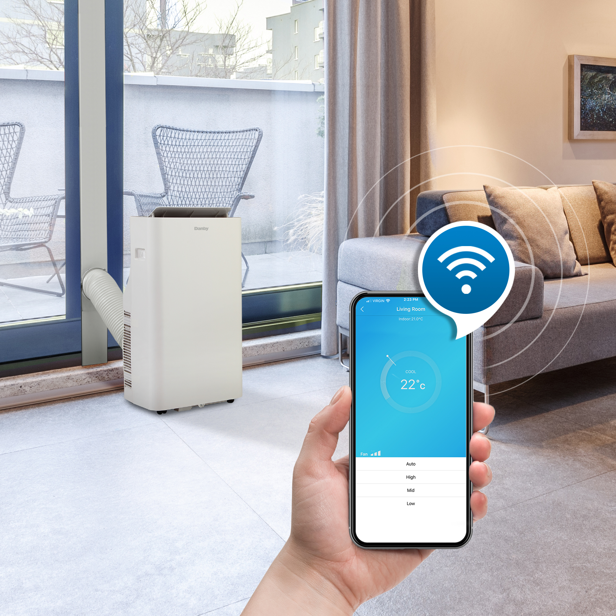 Danby 12,000 (7,400 SACC**) BTU Portable Air Conditioner with silencer technology, ionizer and wireless connect - Image 12