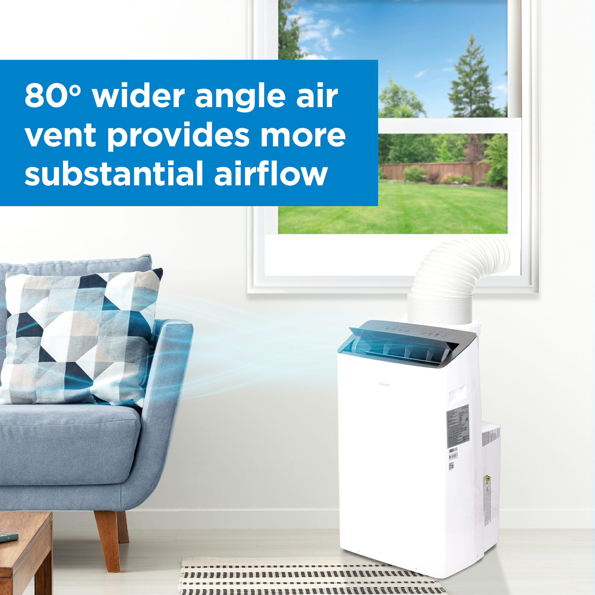 Danby 14,000 BTU (12,000 SACC) 3-in-1 Inverter Portable Air Conditioner in White - Image 8
